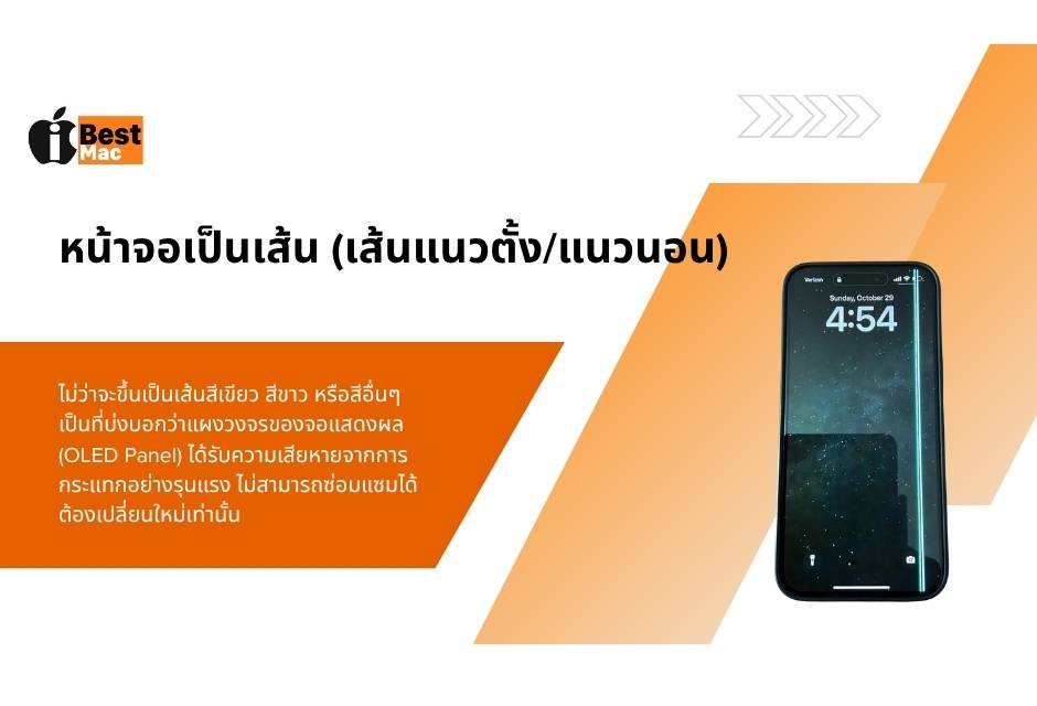 หน้าจอเป็นเส้น