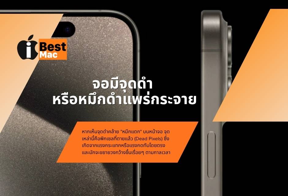 จอมีจุดดำหมึกกระจาย